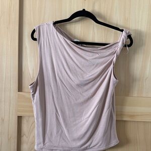 Francesca's Collection NWT Twist Shoulder Tank Top - Nude